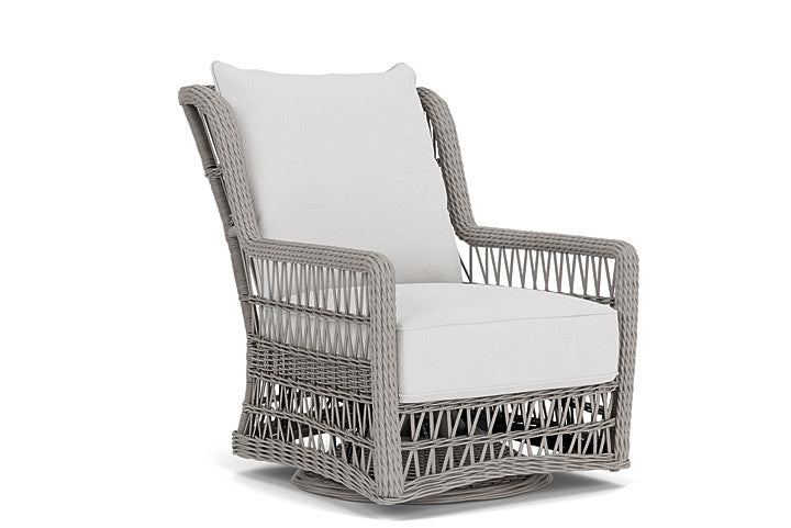 Lloyd Flanders - Mackinac High Back Swivel Glider Lounge Chair In Putty Finish With Canvas Natural Fabric - 273090059159 view 1