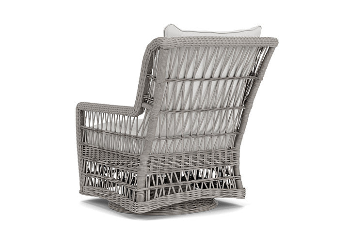 Lloyd Flanders - Mackinac High Back Swivel Glider Lounge Chair In Putty Finish With Canvas Natural Fabric - 273090059159 view 2
