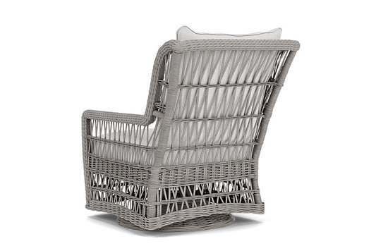 Lloyd Flanders - Mackinac High Back Swivel Glider Lounge Chair In Putty Finish With Canvas Natural Fabric - 273090059159 view 2
