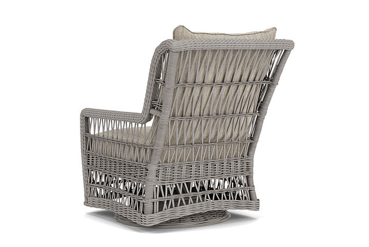Lloyd Flanders - Mackinac High Back Swivel Glider Lounge Chair In Putty Finish With Charlotte Sparrow Fabric - 273090059183 view 2