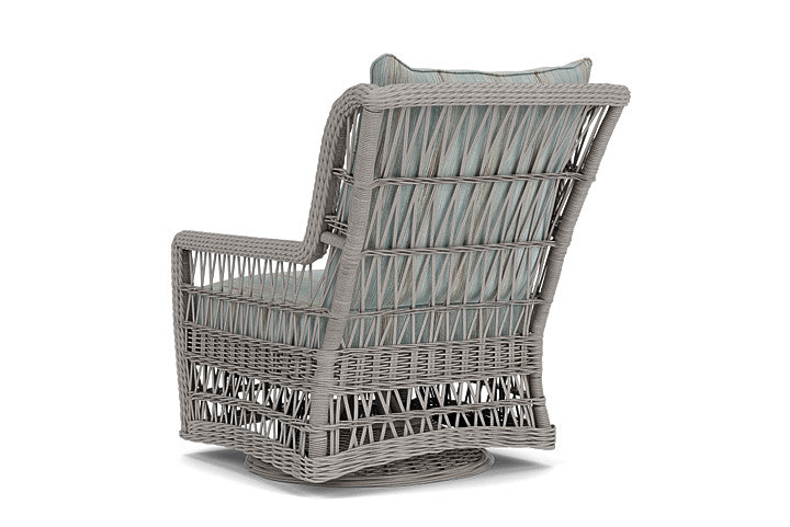 Lloyd Flanders - Mackinac High Back Swivel Glider Lounge Chair In Putty Finish With Colorwave Mist Fabric - 2730900592072 view 2