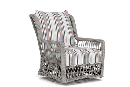 Lloyd Flanders - Mackinac High Back Swivel Glider Lounge Chair In Putty Finish With Deering Cadet Fabric - 2730900592047 view 1
