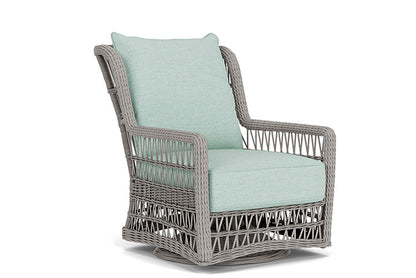 Lloyd Flanders - Mackinac High Back Swivel Glider Lounge Chair In Putty Finish With Demo Mist Fabric - 273090059066 view 1