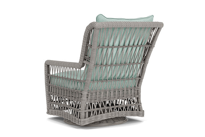 Lloyd Flanders - Mackinac High Back Swivel Glider Lounge Chair In Putty Finish With Demo Mist Fabric - 273090059066 view 2