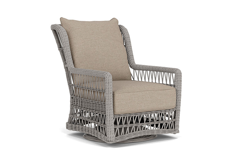 Lloyd Flanders - Mackinac High Back Swivel Glider Lounge Chair In Putty Finish With Demo Oatmeal Fabric - 273090059080 view 1