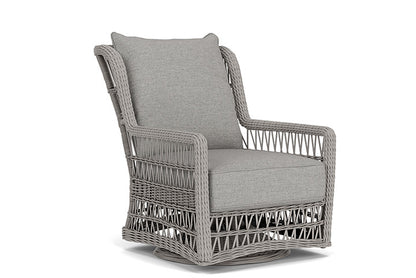 Lloyd Flanders - Mackinac High Back Swivel Glider Lounge Chair In Putty Finish With Demo Stone Fabric - 273090059095 view 1
