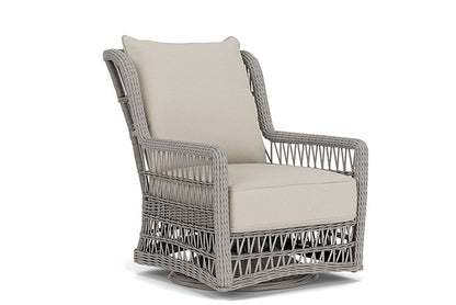 Lloyd Flanders - Mackinac High Back Swivel Glider Lounge Chair In Putty Finish With Fife Fog Fabric - 273090059181 view 1