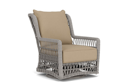 Lloyd Flanders - Mackinac High Back Swivel Glider Lounge Chair In Putty Finish With Fife Sahara Fabric - 273090059742 view 1
