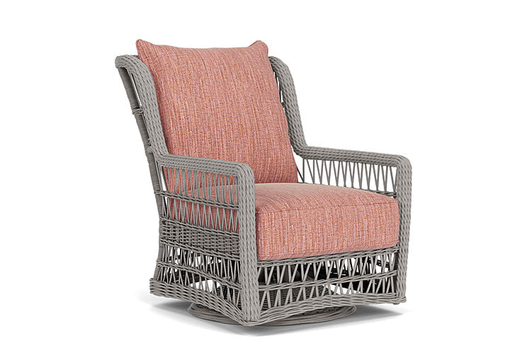 Lloyd Flanders - Mackinac High Back Swivel Glider Lounge Chair In Putty Finish With Friendly Carnival Fabric - 2730900592043 view 1