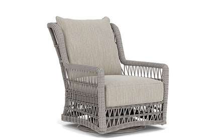 Lloyd Flanders - Mackinac High Back Swivel Glider Lounge Chair In Putty Finish With Friendly Flax Fabric - 2730900592026 view 1