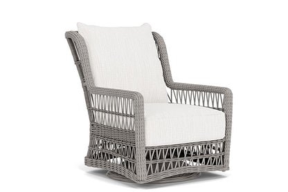 Lloyd Flanders - Mackinac High Back Swivel Glider Lounge Chair In Putty Finish With Friendly Natural Fabric - 2730900592042 view 1