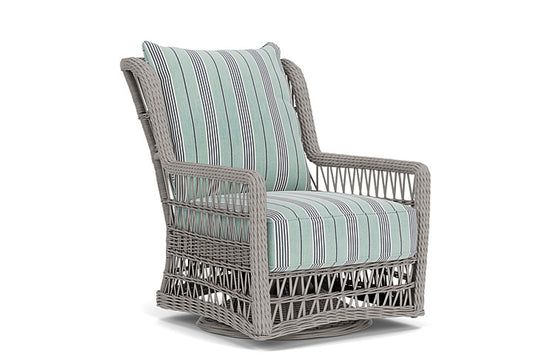 Lloyd Flanders - Mackinac High Back Swivel Glider Lounge Chair In Putty Finish With Hansen Seaglass Fabric - 2730900591926 view 1
