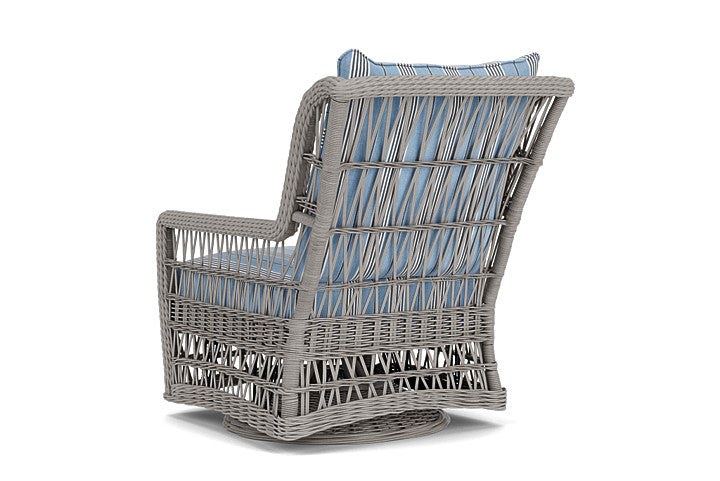 Lloyd Flanders - Mackinac High Back Swivel Glider Lounge Chair In Putty Finish With Hansen Sky Fabric - 273090059064 view 2