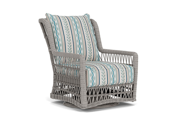Lloyd Flanders - Mackinac High Back Swivel Glider Lounge Chair In Putty Finish With Ilona Resort Fabric - 2730900592069 view 1