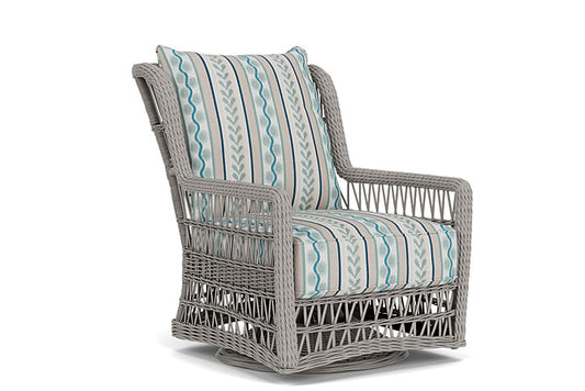 Lloyd Flanders - Mackinac High Back Swivel Glider Lounge Chair In Putty Finish With Ilona Resort Fabric - 2730900592069 view 1