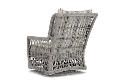 Lloyd Flanders - Mackinac High Back Swivel Glider Lounge Chair In Putty Finish With Jansen Eucalyptus Fabric - 2730900592061 view 2