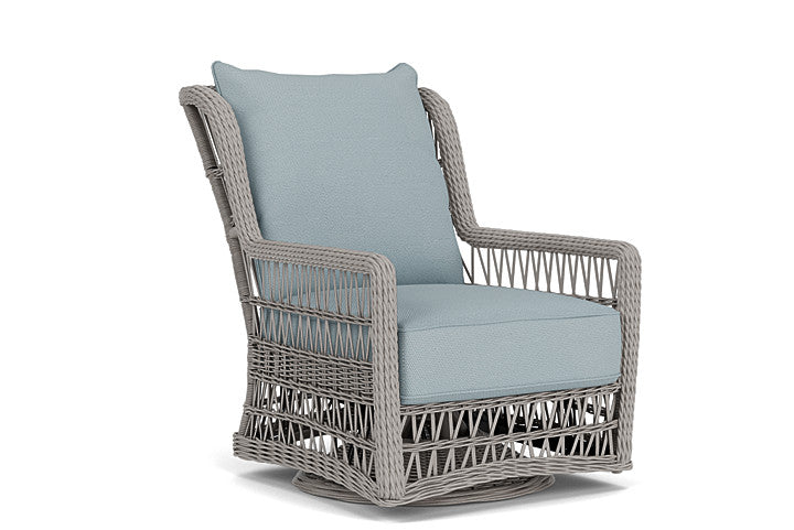 Lloyd Flanders - Mackinac High Back Swivel Glider Lounge Chair In Putty Finish With Kadogo Lake Fabric - 2730900592041 view 1