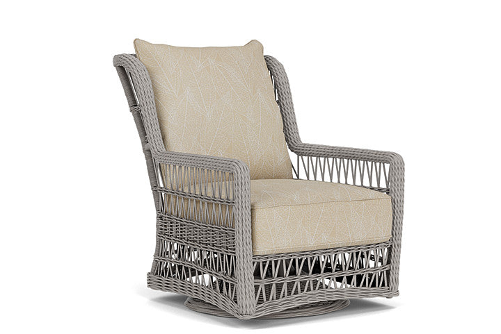 Lloyd Flanders - Mackinac High Back Swivel Glider Lounge Chair In Putty Finish With Laurel Ecru Fabric - 2730900592057 view 1