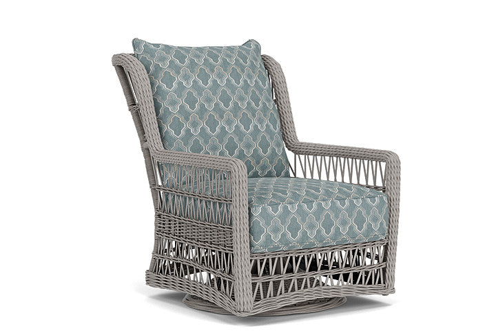 Lloyd Flanders - Mackinac High Back Swivel Glider Lounge Chair In Putty Finish With Luna Mist Fabric - 2730900592070 view 1