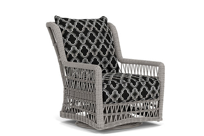 Lloyd Flanders - Mackinac High Back Swivel Glider Lounge Chair In Putty Finish With Luna Onyx Fabric - 2730900592071 view 1