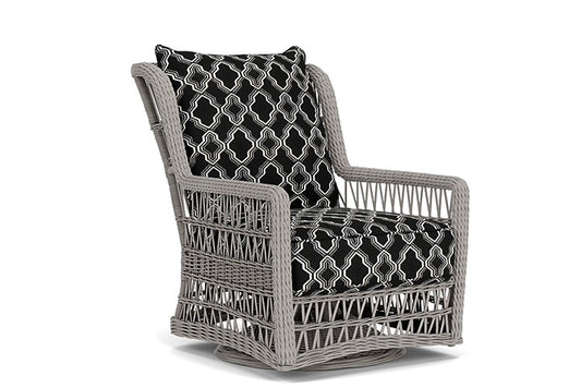 Lloyd Flanders - Mackinac High Back Swivel Glider Lounge Chair In Putty Finish With Luna Onyx Fabric - 2730900592071 view 1