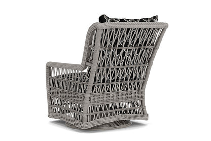 Lloyd Flanders - Mackinac High Back Swivel Glider Lounge Chair In Putty Finish With Luna Onyx Fabric - 2730900592071 view 2