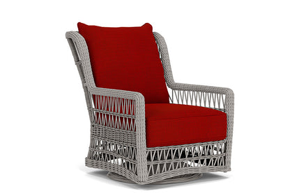 Lloyd Flanders - Mackinac High Back Swivel Glider Lounge Chair In Putty Finish With Partyline Lollipop Fabric - 2730900592054 view 1