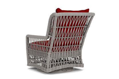 Lloyd Flanders - Mackinac High Back Swivel Glider Lounge Chair In Putty Finish With Partyline Lollipop Fabric - 2730900592054 view 2