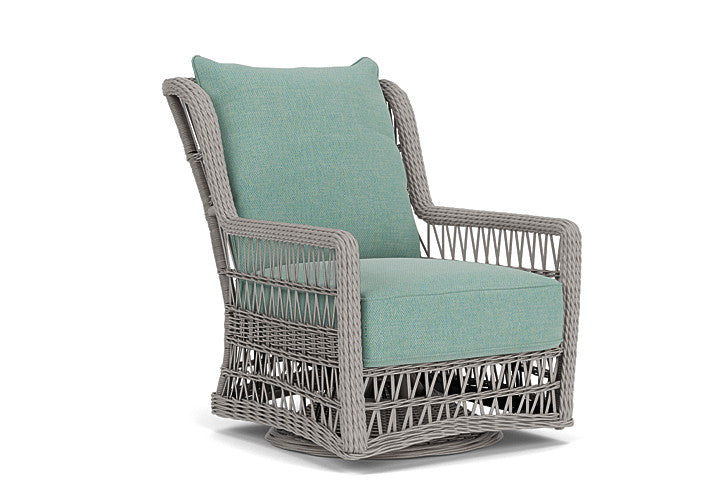 Lloyd Flanders - Mackinac High Back Swivel Glider Lounge Chair In Putty Finish With Pavian Pool Fabric - 2730900592045 view 1