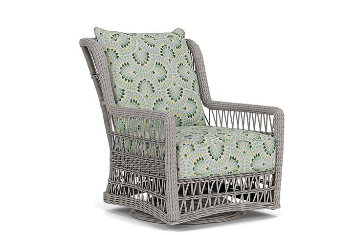 Lloyd Flanders - Mackinac High Back Swivel Glider Lounge Chair In Putty Finish With Plume Spring Fabric - 2730900592085 view 1
