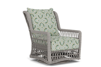 Lloyd Flanders - Mackinac High Back Swivel Glider Lounge Chair In Putty Finish With Plume Spring Fabric - 2730900592085 view 1