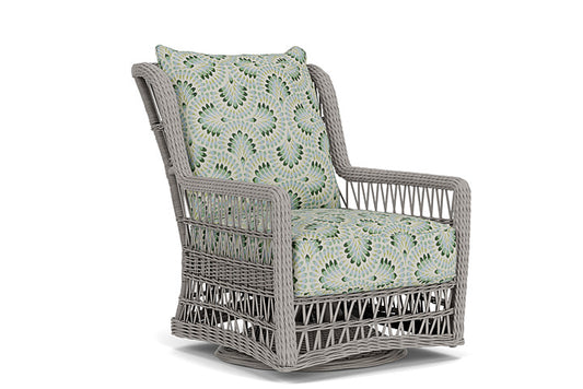 Lloyd Flanders - Mackinac High Back Swivel Glider Lounge Chair In Putty Finish With Plume Spring Fabric - 2730900592085 view 1