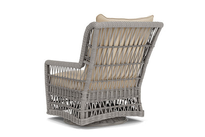 Lloyd Flanders - Mackinac High Back Swivel Glider Lounge Chair In Putty Finish With Raindrop Almond Fabric - 2730900592055 view 2