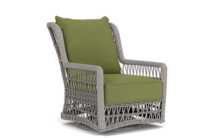 Lloyd Flanders - Mackinac High Back Swivel Glider Lounge Chair In Putty Finish With Reflections Grass Fabric - 2730900592051 view 1