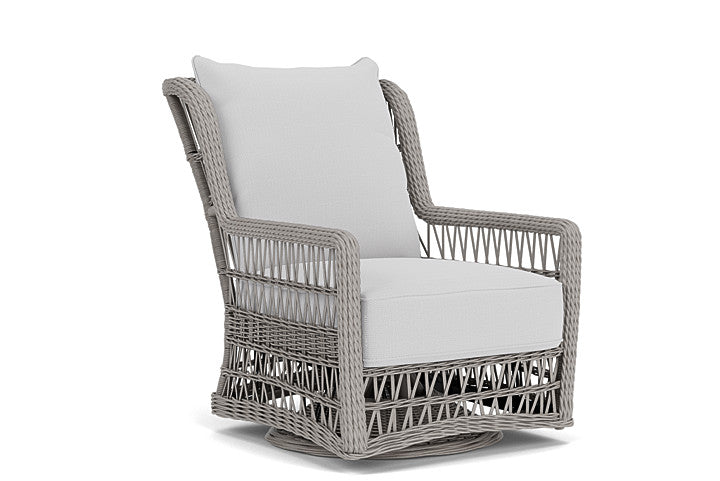 Lloyd Flanders - Mackinac High Back Swivel Glider Lounge Chair In Putty Finish With Reflections Ice Fabric - 2730900592052 view 1