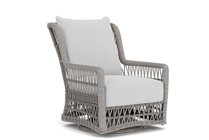 Lloyd Flanders - Mackinac High Back Swivel Glider Lounge Chair In Putty Finish With Reflections Ice Fabric - 2730900592052 view 1