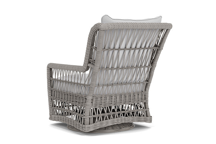 Lloyd Flanders - Mackinac High Back Swivel Glider Lounge Chair In Putty Finish With Reflections Ice Fabric - 2730900592052 view 2