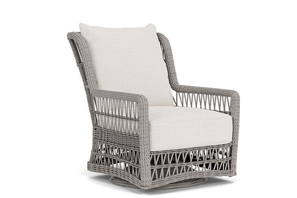Lloyd Flanders - Mackinac High Back Swivel Glider Lounge Chair In Putty Finish With Reflections Snow Fabric - 2730900592014 view 1