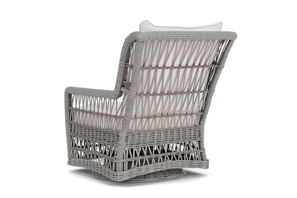 Lloyd Flanders - Mackinac High Back Swivel Glider Lounge Chair In Putty Finish With Reflections Snow Fabric - 2730900592014 view 2