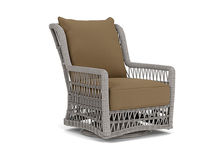 Lloyd Flanders - Mackinac High Back Swivel Glider Lounge Chair In Putty Finish With Reflections Straw Fabric - 2730900592053 view 1