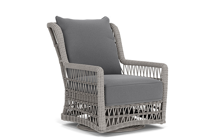 Lloyd Flanders - Mackinac High Back Swivel Glider Lounge Chair In Putty Finish With Remy Graphite Fabric - 2730900592003 view 1