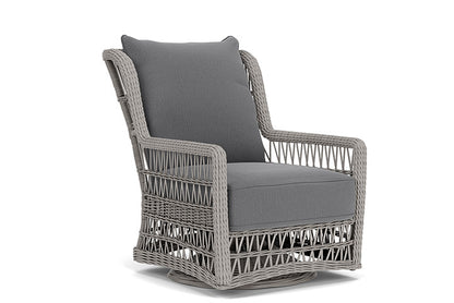 Lloyd Flanders - Mackinac High Back Swivel Glider Lounge Chair In Putty Finish With Remy Graphite Fabric - 2730900592003 view 1