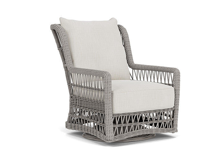 Lloyd Flanders - Mackinac High Back Swivel Glider Lounge Chair In Putty Finish With Rollo Linen Fabric - 2730900592020 view 1
