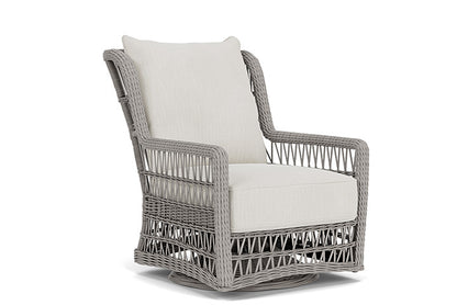 Lloyd Flanders - Mackinac High Back Swivel Glider Lounge Chair In Putty Finish With Rollo Linen Fabric - 2730900592020 view 1