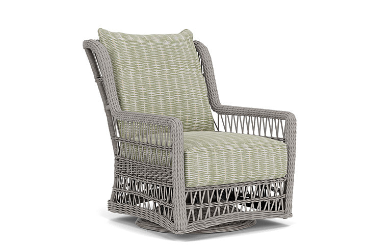 Lloyd Flanders - Mackinac High Back Swivel Glider Lounge Chair In Putty Finish With Romulo Laurel Fabric - 2730900592049 view 1