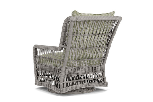 Lloyd Flanders - Mackinac High Back Swivel Glider Lounge Chair In Putty Finish With Romulo Laurel Fabric - 2730900592049 view 2