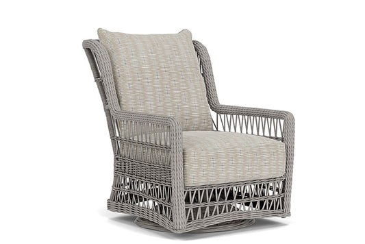 Lloyd Flanders - Mackinac High Back Swivel Glider Lounge Chair In Putty Finish With Romulo Mineral Fabric - 2730900592050 view 1