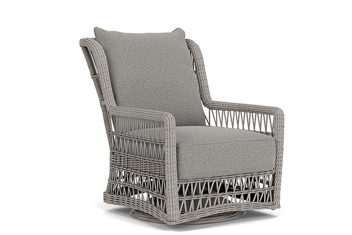 Lloyd Flanders - Mackinac High Back Swivel Glider Lounge Chair In Putty Finish With Rumba Nickel Fabric - 2730900592011 view 1