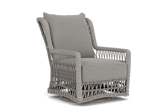 Lloyd Flanders - Mackinac High Back Swivel Glider Lounge Chair In Putty Finish With Rumba Nickel Fabric - 2730900592011 view 1