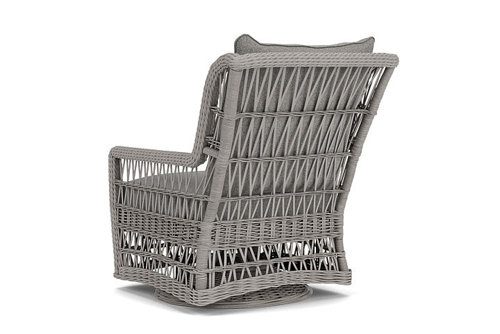 Lloyd Flanders - Mackinac High Back Swivel Glider Lounge Chair In Putty Finish With Rumba Nickel Fabric - 2730900592011 view 2
